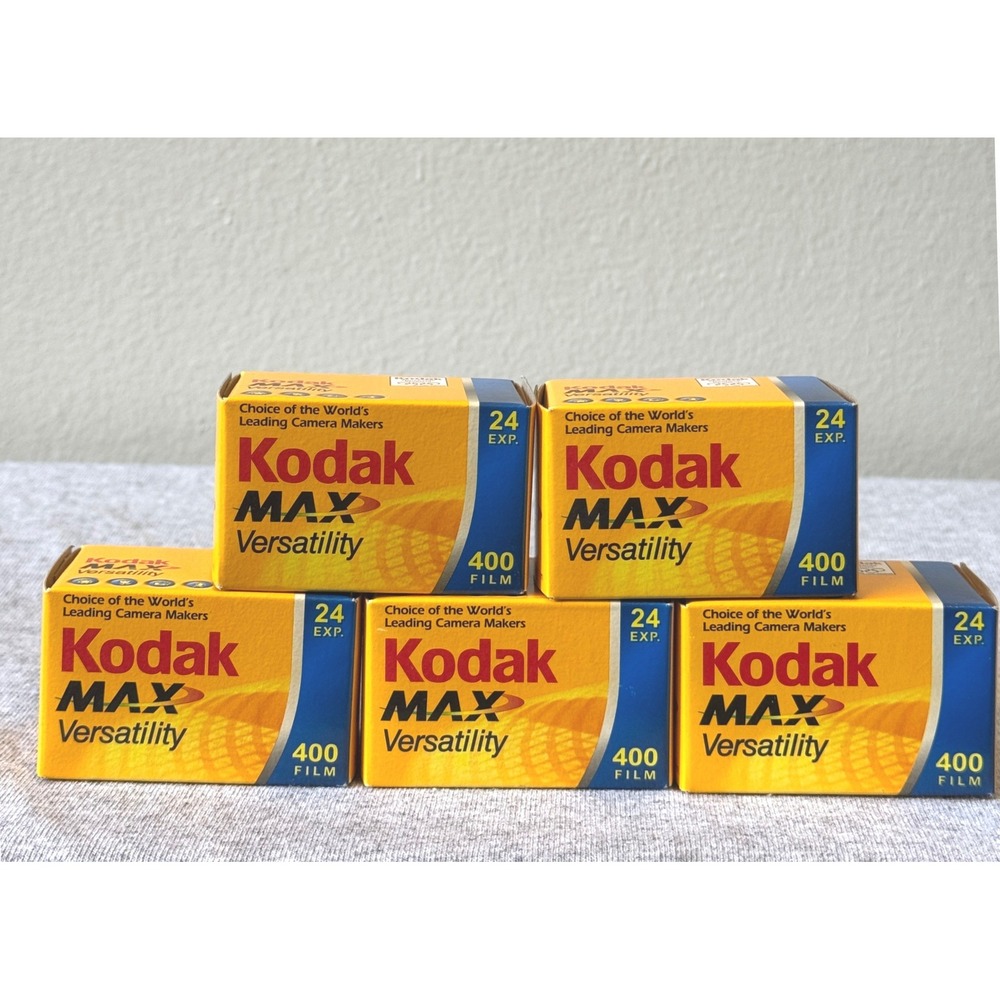 KODAK MAX Versatility 35mm Film ISO 400 24 Exposure Lot of 5 Sealed Expired 2008